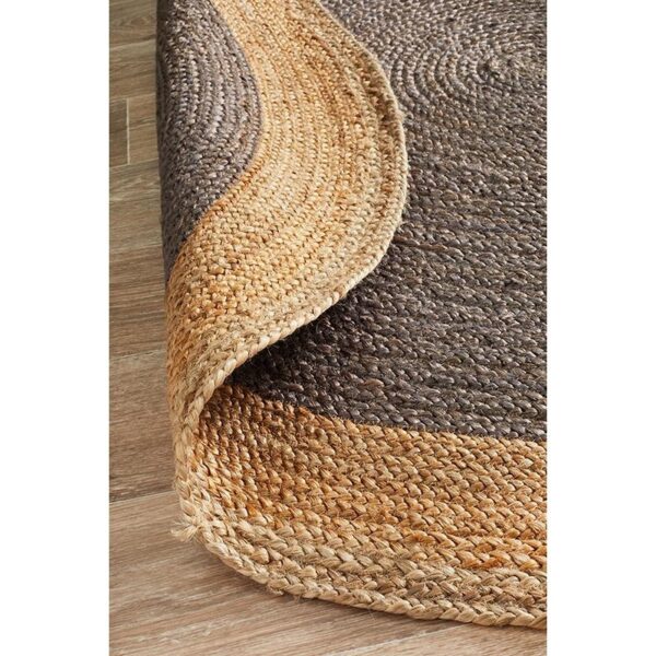 Atrium Polo Round Jute Rug, 200cm, Chocolate - Image 3