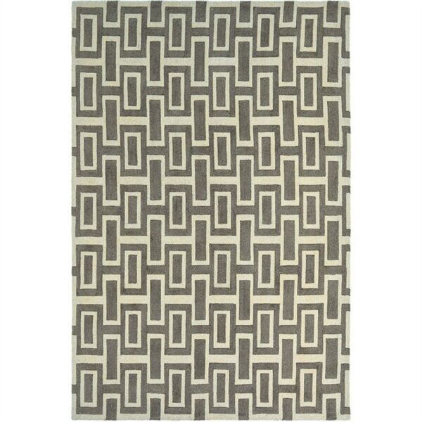 Wedgwood Intaglio Hand Tufted Designer Wool Rug, 280x200cm, Grey