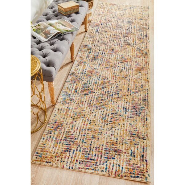 Dreamscape Movement Turkish Made Modern Runner Rug, 300x80cm, Multi - Image 2