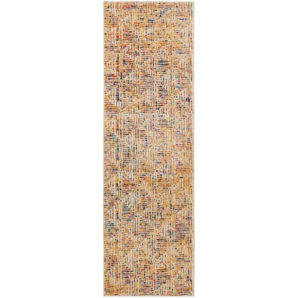 Dreamscape Movement Turkish Made Modern Runner Rug, 300x80cm, Multi