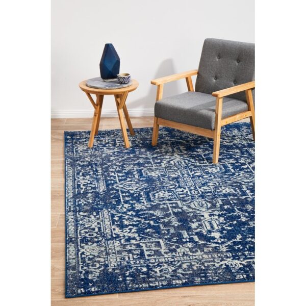 Evoke Muse Turkish Made Oriental Rug, 330x240cm, Navy - Image 7