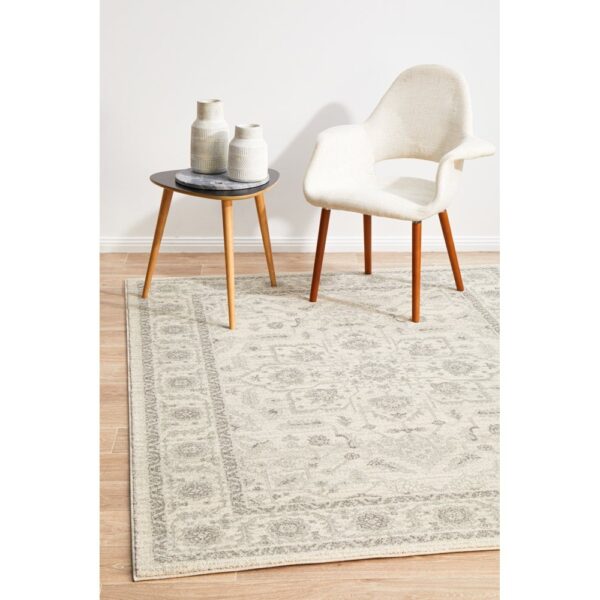 Evoke Release Turkish Made Oriental Rug, 290x200cm, White - Image 8