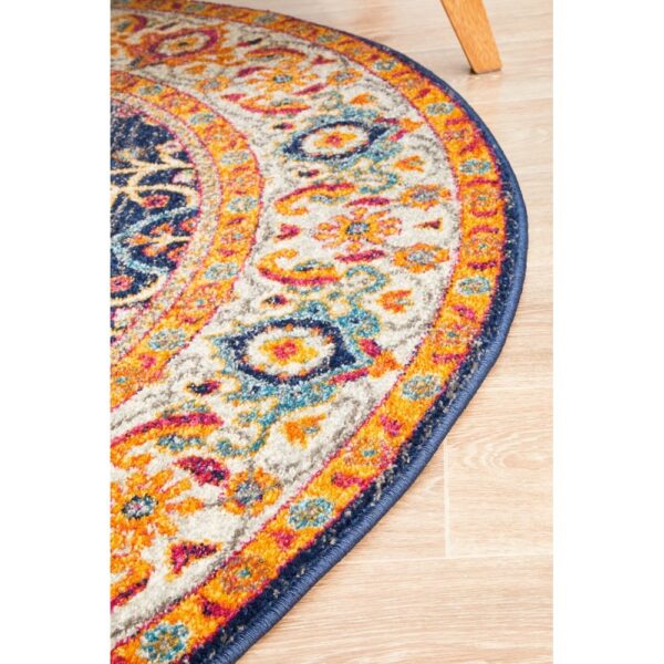 Evoke Splash Turkish Made Oriental Round Rug, 240cm, Multi - Image 2