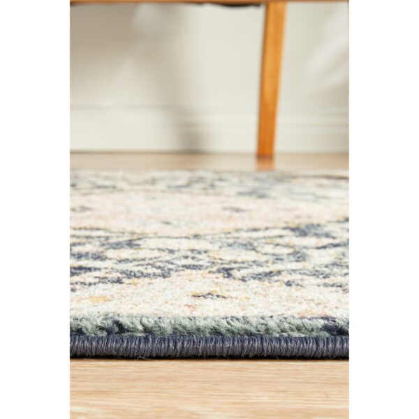 Legacy No.858 Bohemian Runner Rug, 400x80cm, Salmon / Midnight - Image 7