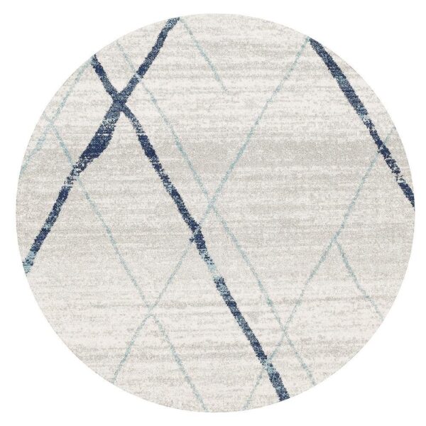 Oasis Noah Modern Round Rug, 240cm, Blue