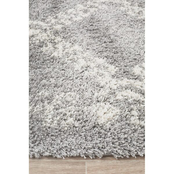 Saffron Jamila Fringed Shag Rug, 240x330cm, Silver - Image 5