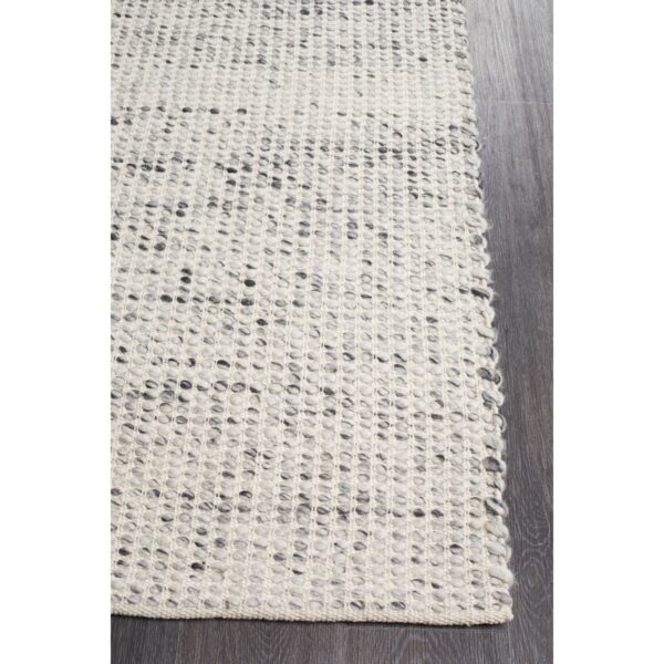 Skandi Carlos Flatwoven Felted Wool Rug, 300x400cm, Grey - Image 3