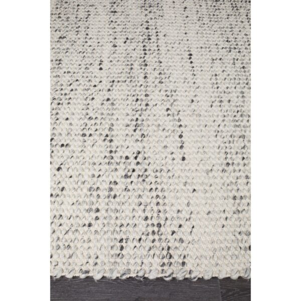 Skandi Carlos Flatwoven Felted Wool Rug, 300x400cm, Grey - Image 4