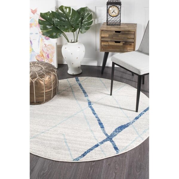 Oasis Noah Modern Round Rug, 240cm, Blue - Image 5