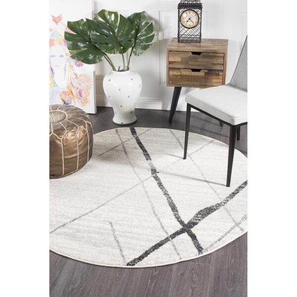 Oasis Noah Modern Round Rug, 240cm, Grey - Image 5